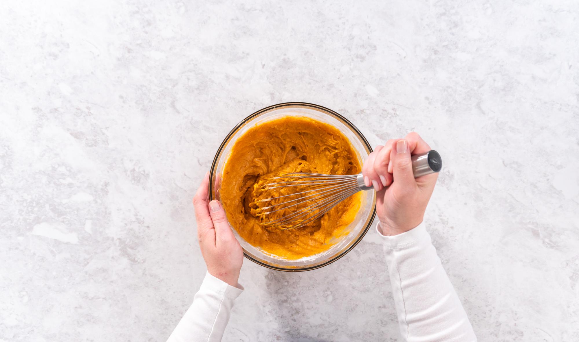 Close up of hands finishing a dessert